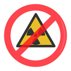 No radiation prohibition sign logo toxic waste vector graphics