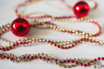  Christmas tree shaped red beads and pearls