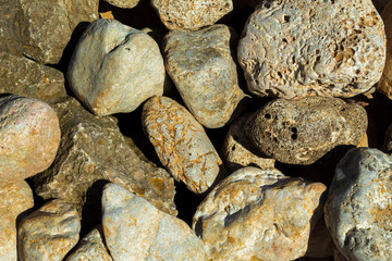 Stone background: large sea stones.