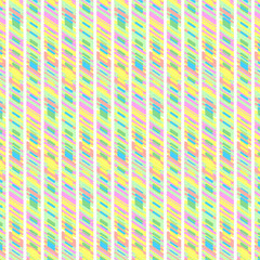 Vector seamless colorful striped pattern. Pastel rainbow color palette. 