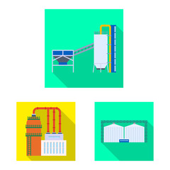 Vector design of architecture and technology symbol. Collection of architecture and building stock symbol for web.