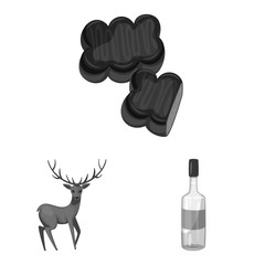 Vector illustration of national and culture sign. Set of national and tour stock symbol for web.