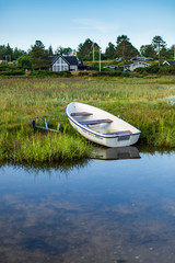 small boat on the shore