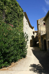 Fototapeta na wymiar ruelle de Montclus, village dans le Gard en France