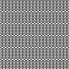 Vector seamless monochrome pattern with curved lines and squares. 