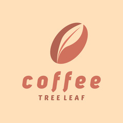 Coffee Leaf Logo design. vintage Emblem vector concept and Modern icon. Cafe And Coffee Shop Symbol. Logo for Company and Business.