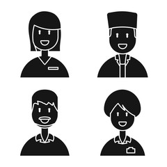 Vector illustration of medical and clinic symbol. Collection of medical and ambulance vector icon for stock.