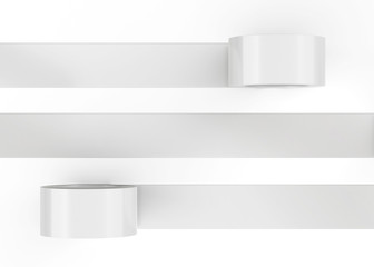 White Roll Duct Tape, 3D Rendered on Light gray Background