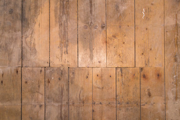 Old wooden floor with vertical boards