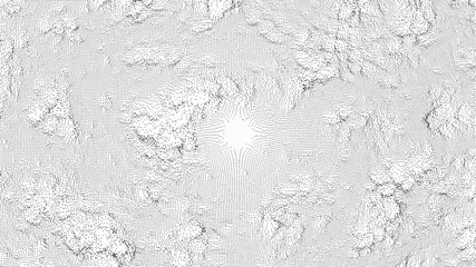 Wave 3d. Wave of particles. Abstract white Geometric Background. Big data visualization. 3d rendering.