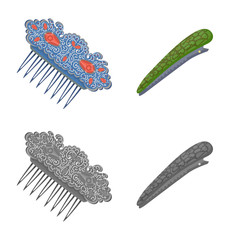 Vector design of beauty and fashion icon. Collection of beauty and female stock vector illustration.