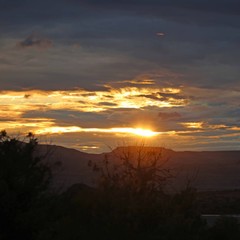 sunset in the mountains