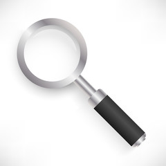 Magnifying glass top view