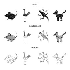 Vector design of toy and science icon. Set of toy and toy vector icon for stock.