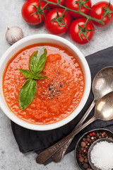 Cold gazpacho soup