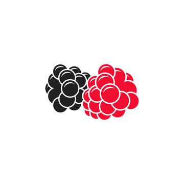 black and red berries simple graphic clip art preview
