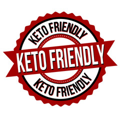 Obraz premium Keto friendly label or sticker