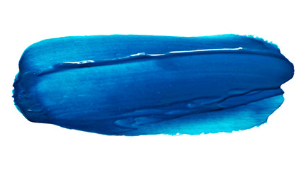 Vector blue glossy oil texture isolated on white - paint banner for Your design