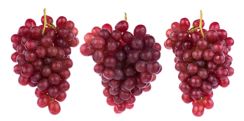 Ripe red grape isolated on white background