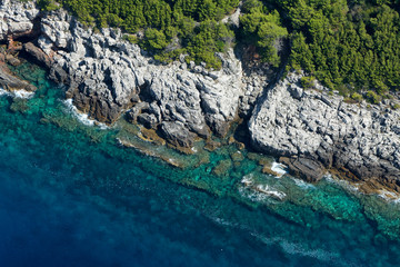 Fototapeta premium aerial view of Mljet Island, Croatia