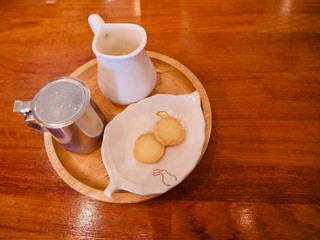 テーブルフォト　クッキー　ミルク