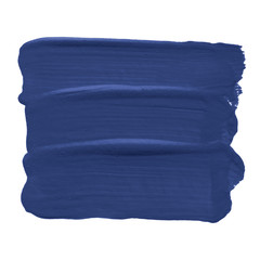 Vector indigo paint texture isolated on white - gouache banner for Your design