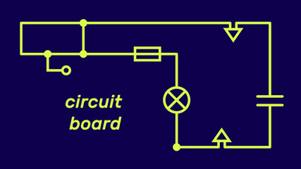 Electronic circuit scheme. Technology concept. Vector.