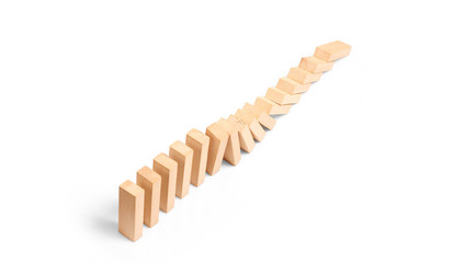 Domino effect stopped by a unique, one strong piece