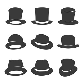 set of vector gentleman hats