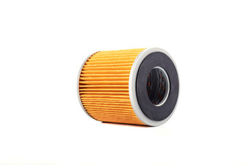 Auto parts accessories :  Oil , fuel or air filter for engine car  isolated on white background.