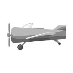 Isolated object of plane and old logo. Graphic of plane and biplane stock vector illustration.