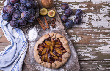 Freshly baked France country homemade pie.