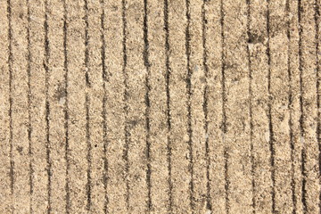 the concrete floor on the dust