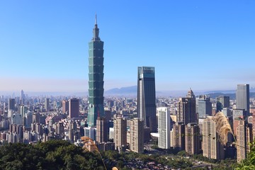 Fototapeta na wymiar Taipei skyline