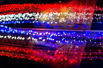 Bokeh extra small are Thai flag color.