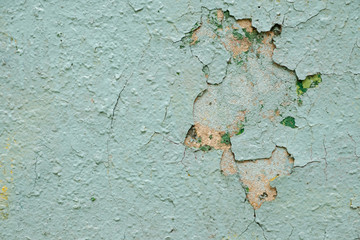 Blue painted wall, texture, closeup