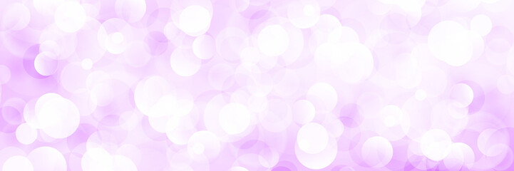 Lilac Soft Bright Abstract Bokeh Banner ,Soft Glow of the Sun , Defocused Lights, Vector Illustration
