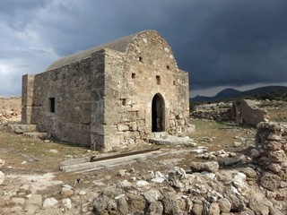 An abandoned Greek orthodox church on Karpas peninsula in Northern Cyprus