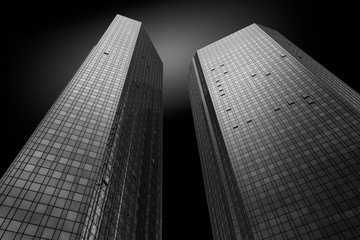 Fassade von modernen Bürogebäuden als Fineart