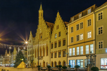 Obraz premium Altstadt street in Landshut, Germany
