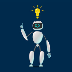 RPA. Funny white robot in different comic situations and moods. Modern technologists of the invention of the future, artificial intelligence. robotics and bots