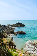 Rocky shoreline in Wales