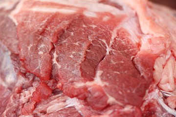 raw beef for cooking at the market