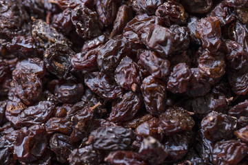 Close-up of freshly dried grapes