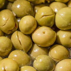 Close-up of fresh yellow olives