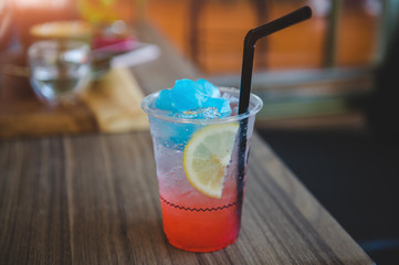 Ice cold sweet berry fruit drink.