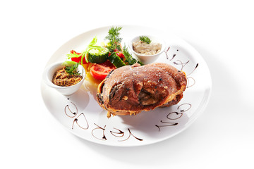 Pork Knuckle, Pork Shank, Golonka, Ham Hock or Eisbein Isolated