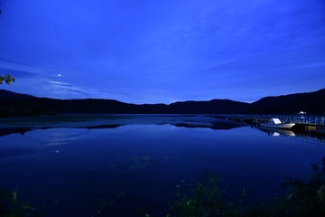 lake at night