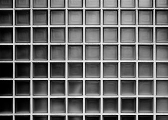 Glass blocks pattern surface element in graded black and white tones.