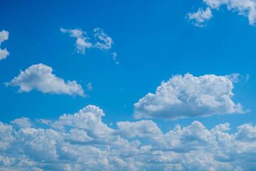 Clouds near sunset before rain blue sky